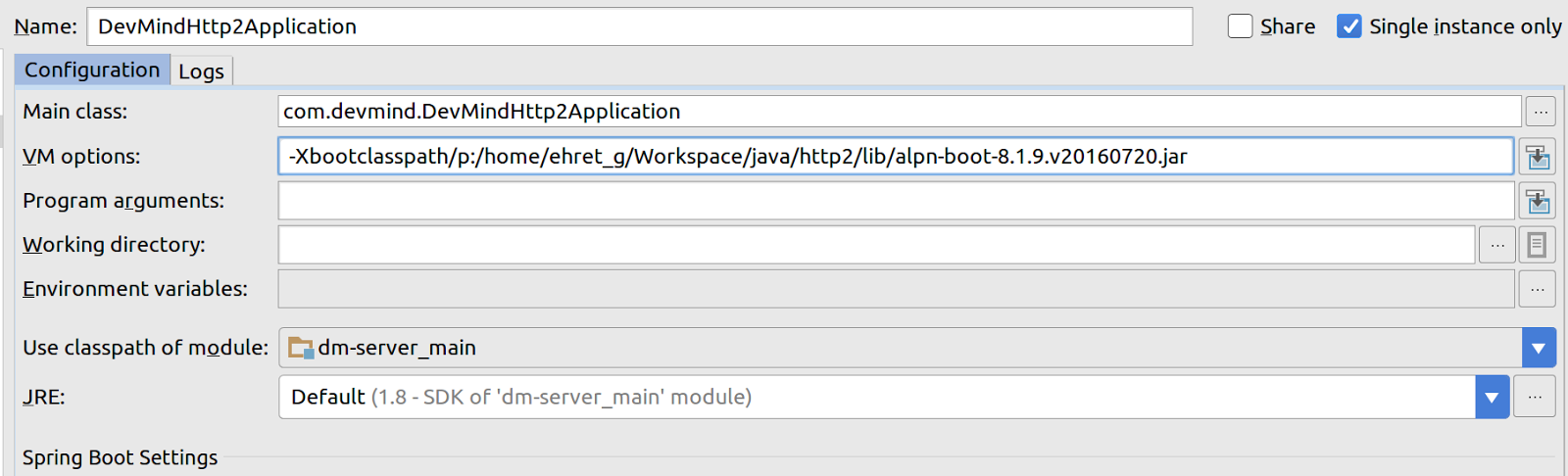 Spring boot HTTP/2